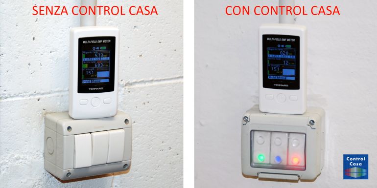Control Casa, electrosmog electrical system buttons, home automation, home automation system, electrosmog